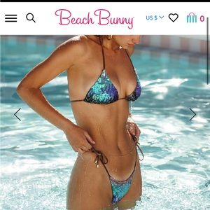 Blue Ariel Sequins beach bunny